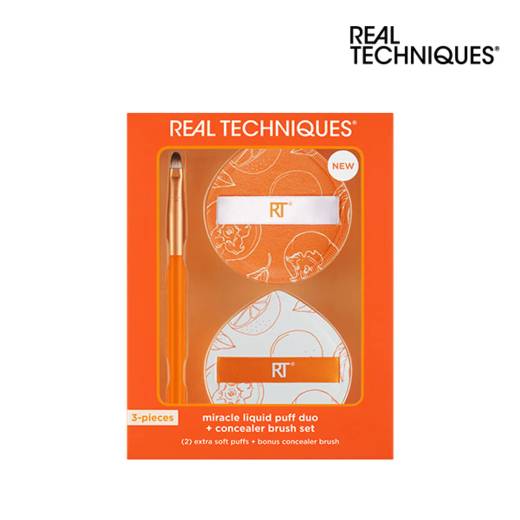 REAL TECHNIQUES Miracle Liquid Puff & Concealer Brush Set