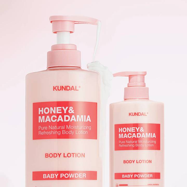 KUNDAL Honey & Macadamia Natural Body Lotion Baby Powder 500ml