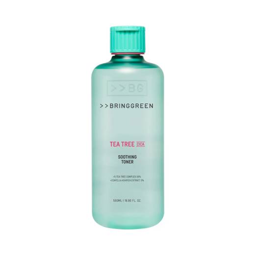 [Angyeong Mandu Edition] BRINGGREEN Tea Tree Cica Soothing Toner 500ml Set (+Angyeong Mandu Face Towel)