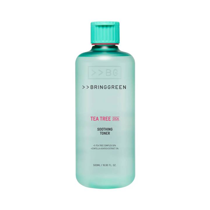 [Angyeong Mandu Edition] BRINGGREEN Tea Tree Cica Soothing Toner 500ml Set (+Angyeong Mandu Face Towel)