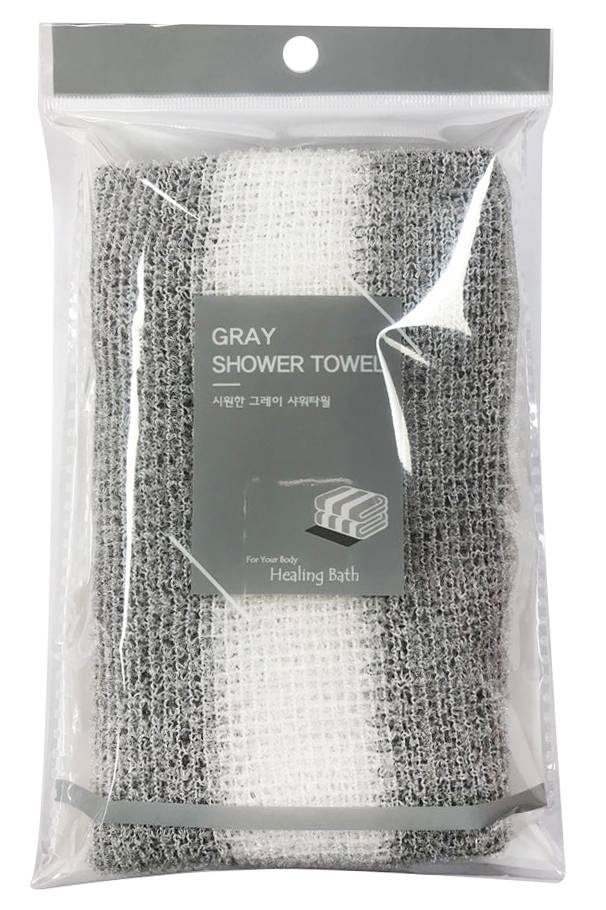 Healing Bath Gray Shower Towel