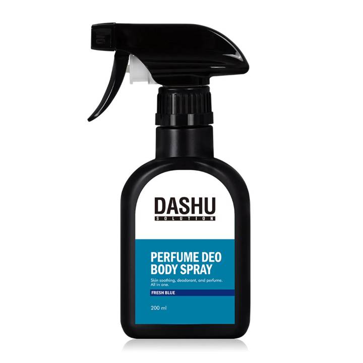 DASHU Solution Perfume Deo Body Spray 200ml #Fresh Blue Set (+30ml)