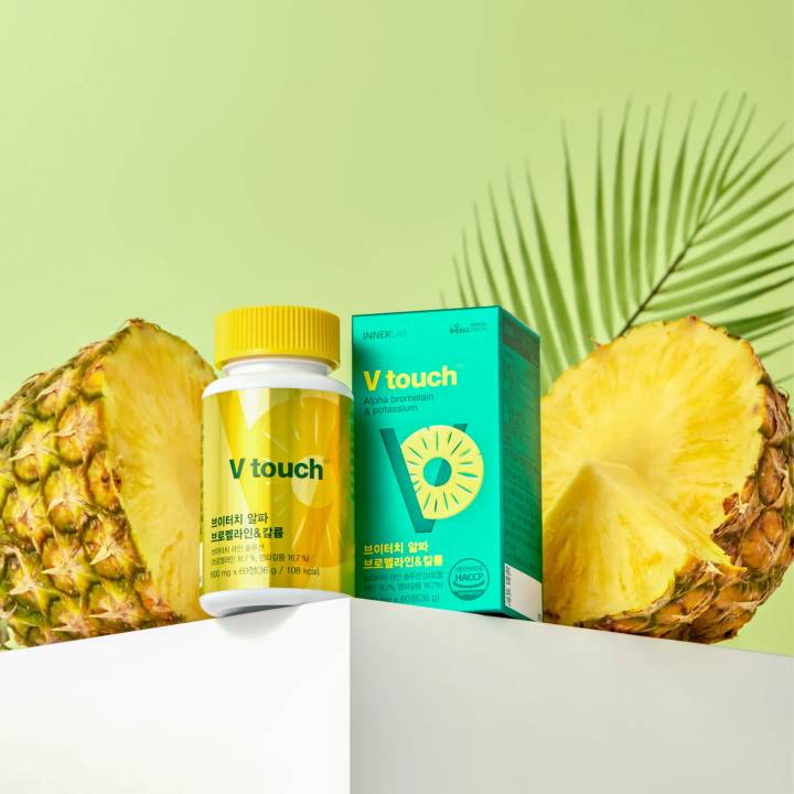 INNER LAB V Touch Alpha Bromelain & Potassium 60 Tablets (2-month supply)