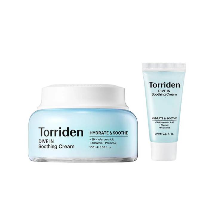 [Upgraded] Torriden Dive-In Low Molecular Hyaluronic Acid Soothing Cream 100ml Set (+20ml)