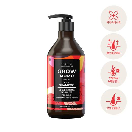 IㆍGOSE Momo Hair-Care Shampoo 1000ml (Fresh/Grow/Clean/Repair/Volume)