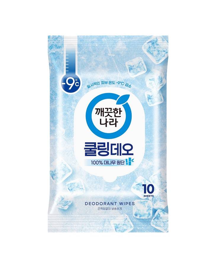 Kleannara Peppermint Cooling Deodrant Wipes 10P